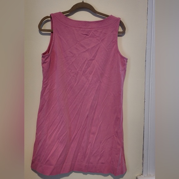 New York & Company Pink V-Neck Dress – XL Sleeveless Stretch Barbiecore Cotton - Picture 9 of 13